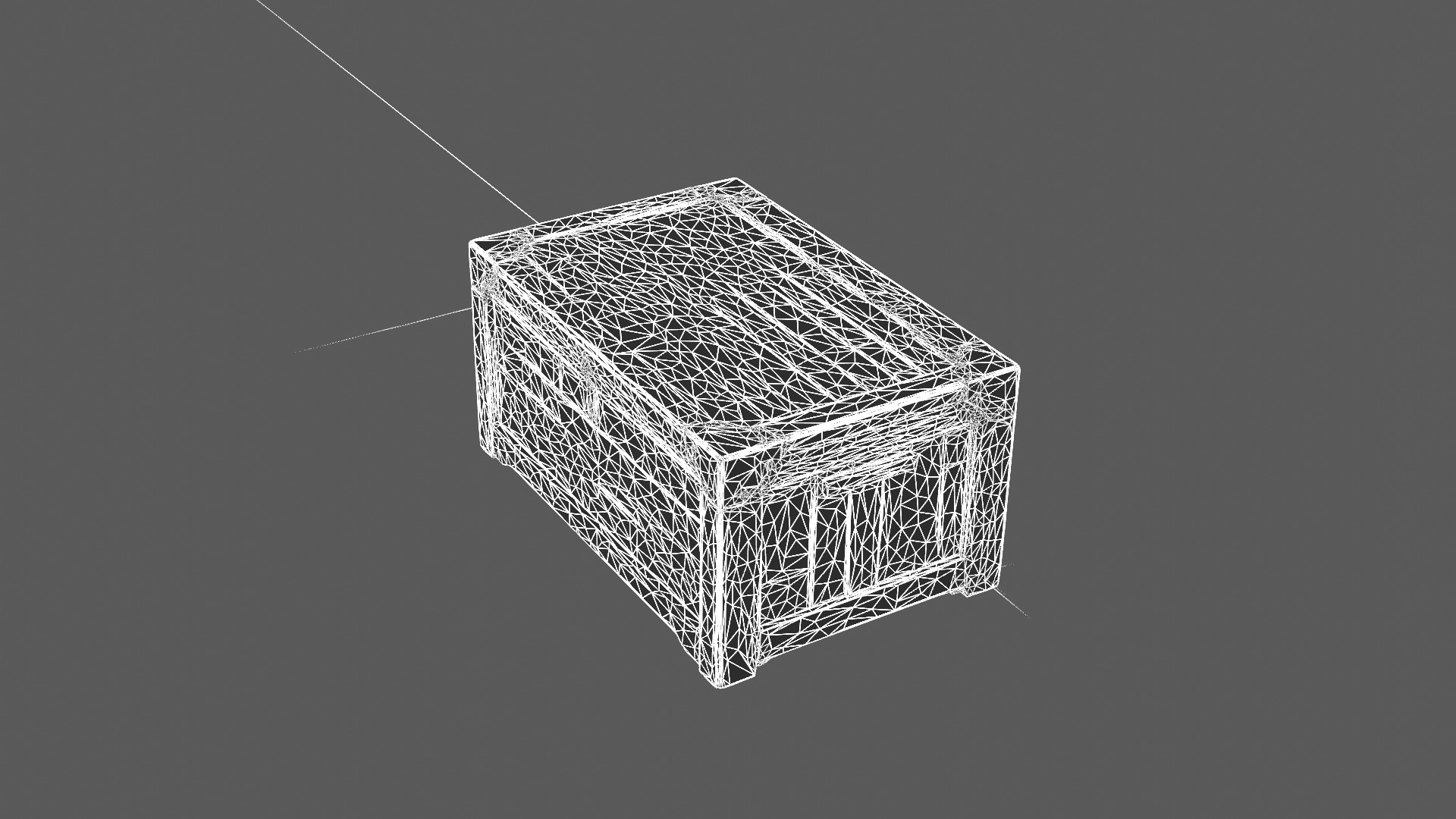 Wooden Storage Chest 3D Model 3D model_7