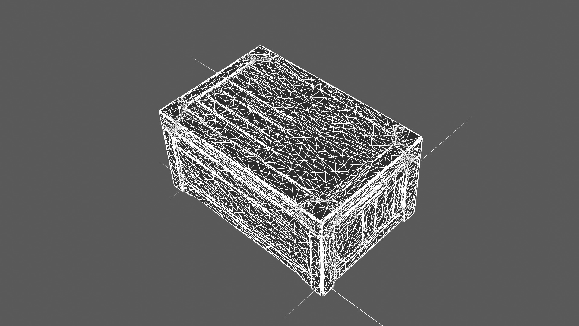 Wooden Storage Chest 3D Model 3D model_9