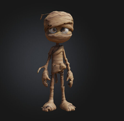 Cartoon Mummy Character 3D model