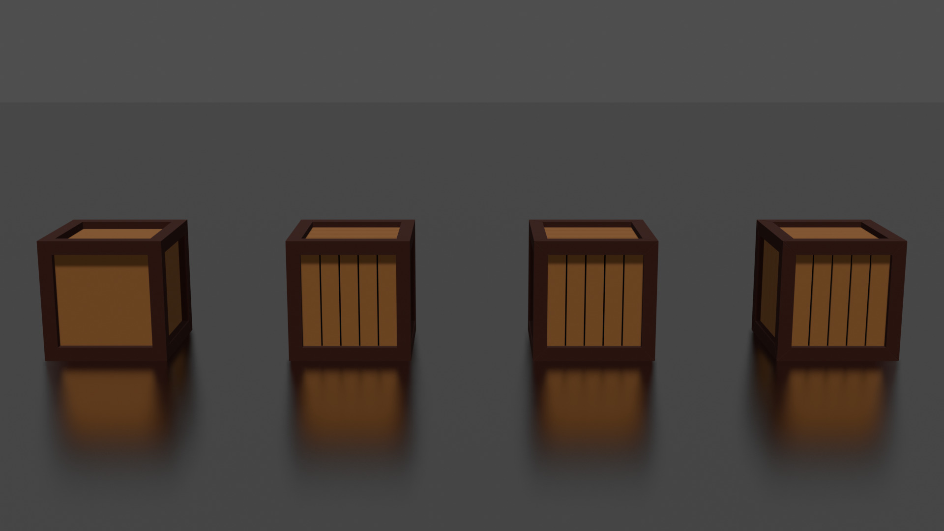 Wooden Boxes Pack Crate Low-Poly Free low-poly 3D model_2