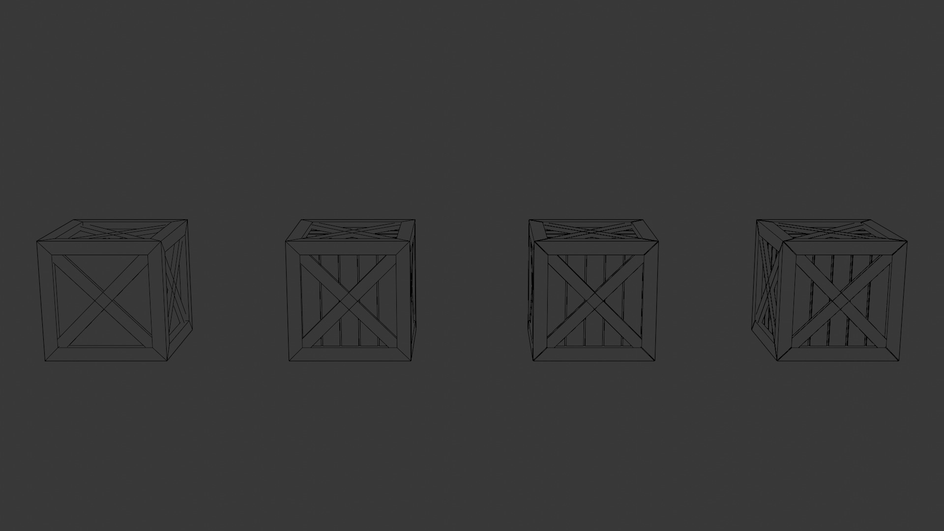 Wooden Boxes Pack Crate Low-Poly Free low-poly 3D model_10