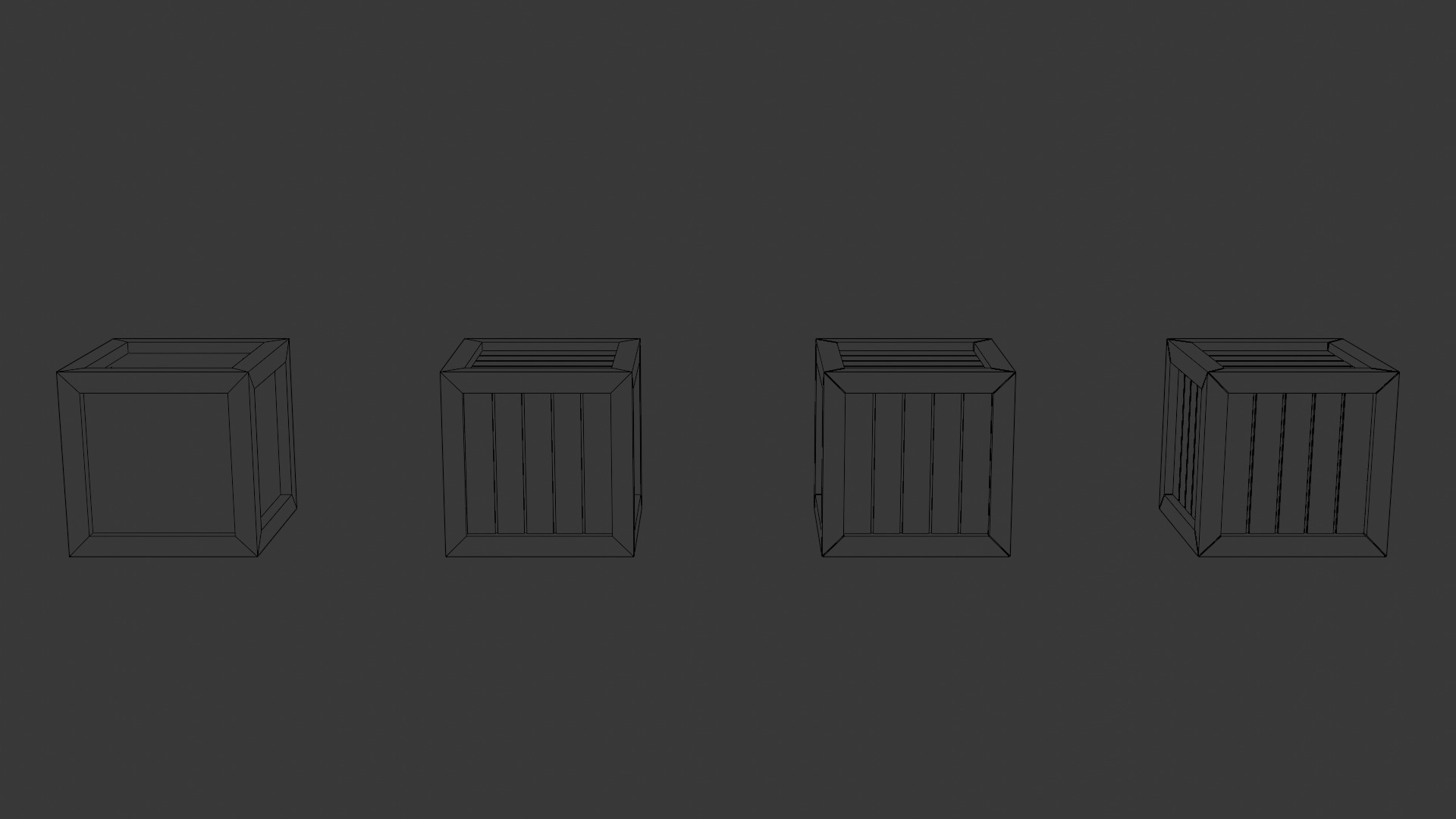 Wooden Boxes Pack Crate Low-Poly Free low-poly 3D model_4
