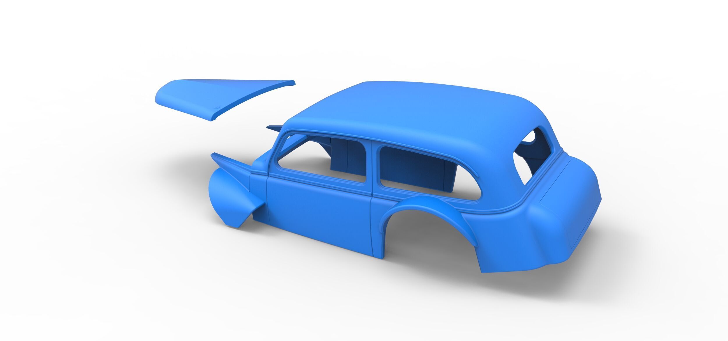 Shell of Vintage Asphalt Modified stock car V5 Scale 1 to 25 3D print model_15