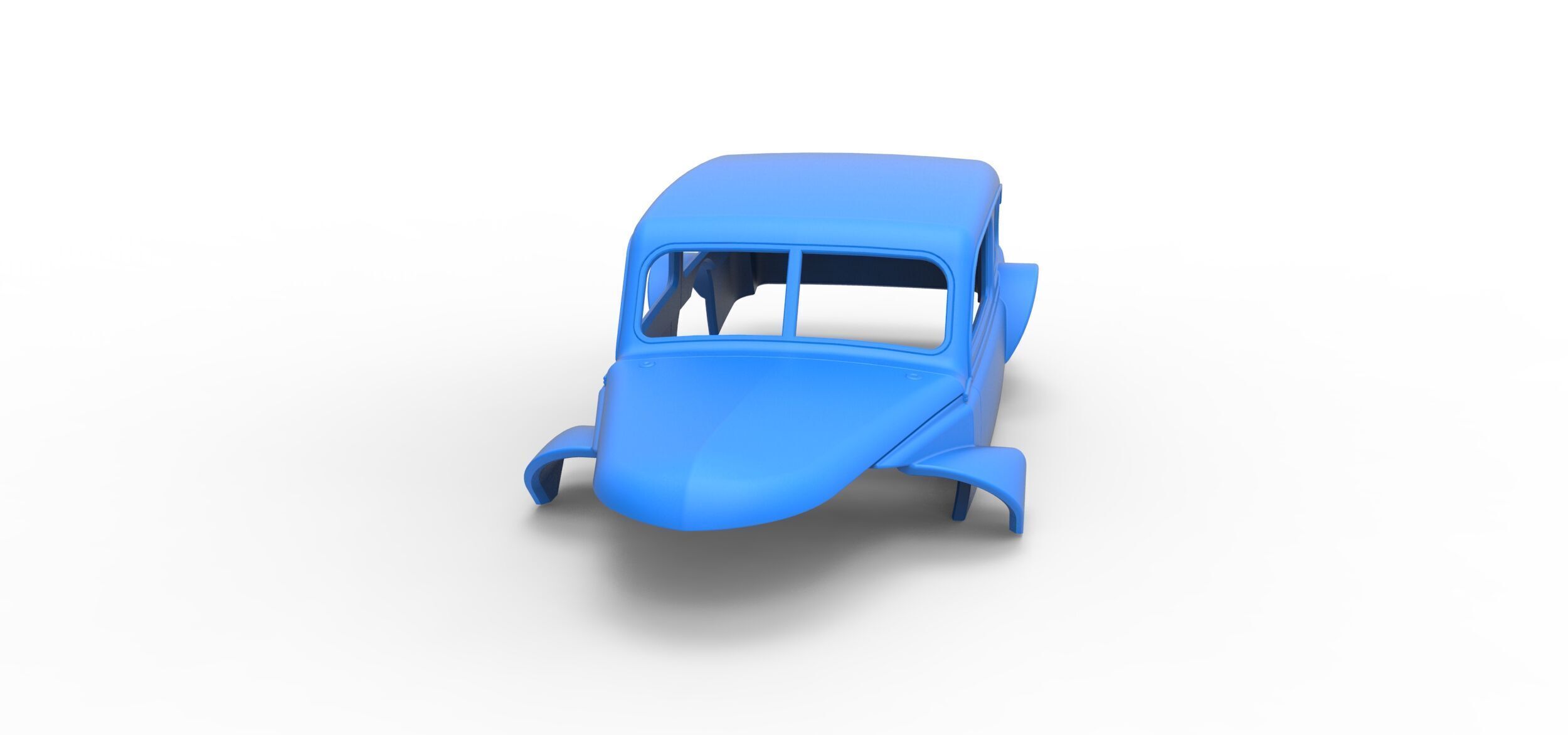 Shell of Vintage Asphalt Modified stock car V5 Scale 1 to 25 3D print model_3