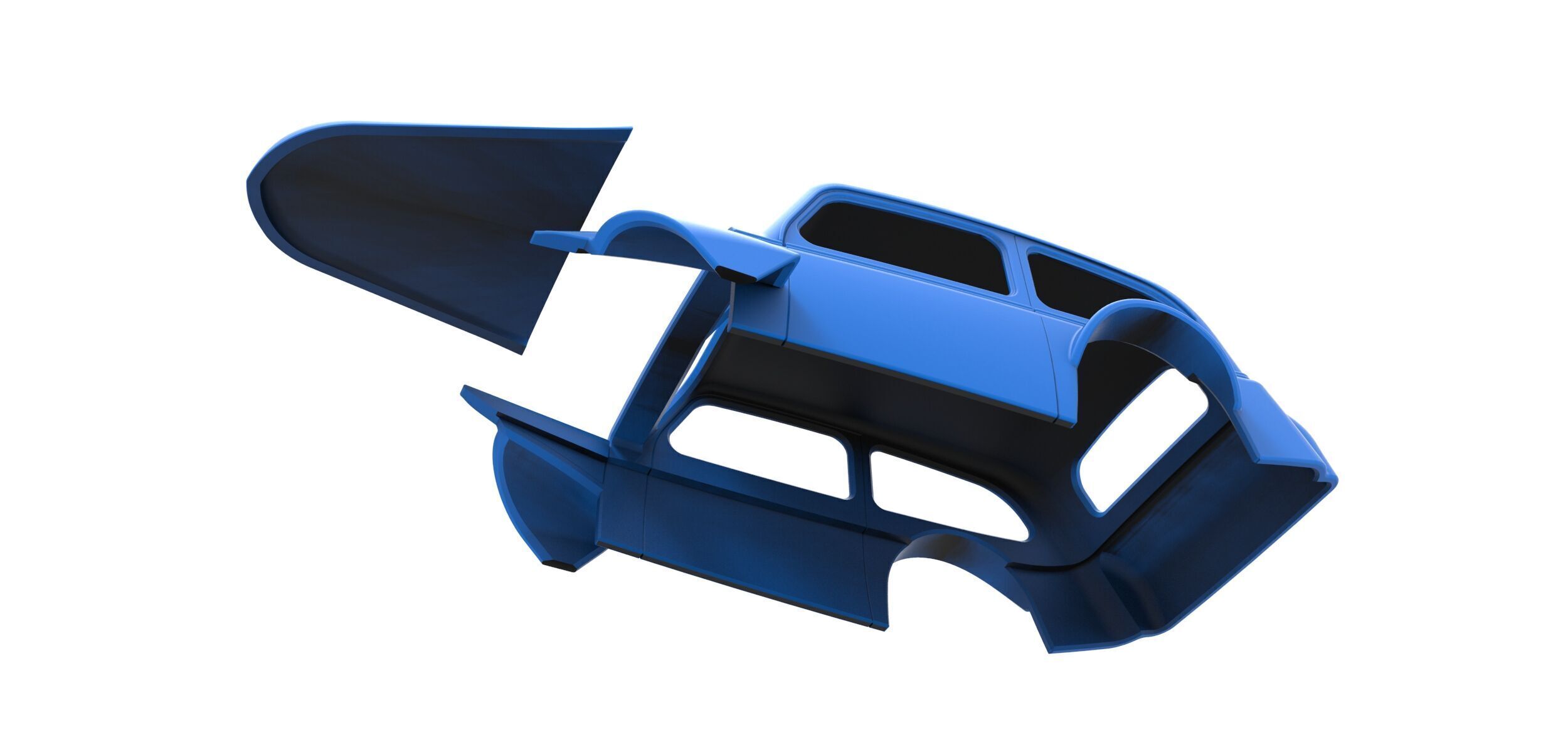 Shell of Vintage Asphalt Modified stock car V5 Scale 1 to 25 3D print model_14