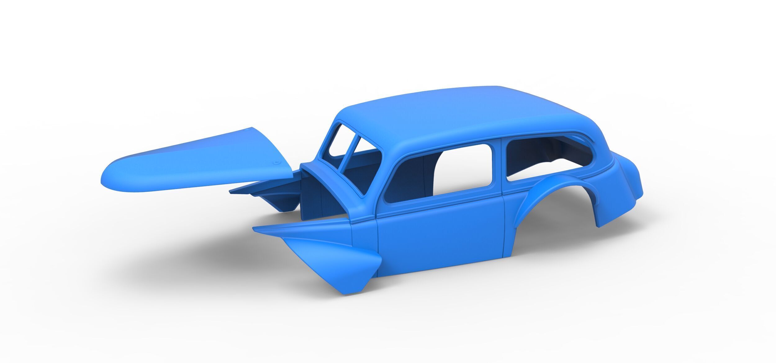 Shell of Vintage Asphalt Modified stock car V5 Scale 1 to 25 3D print model_13