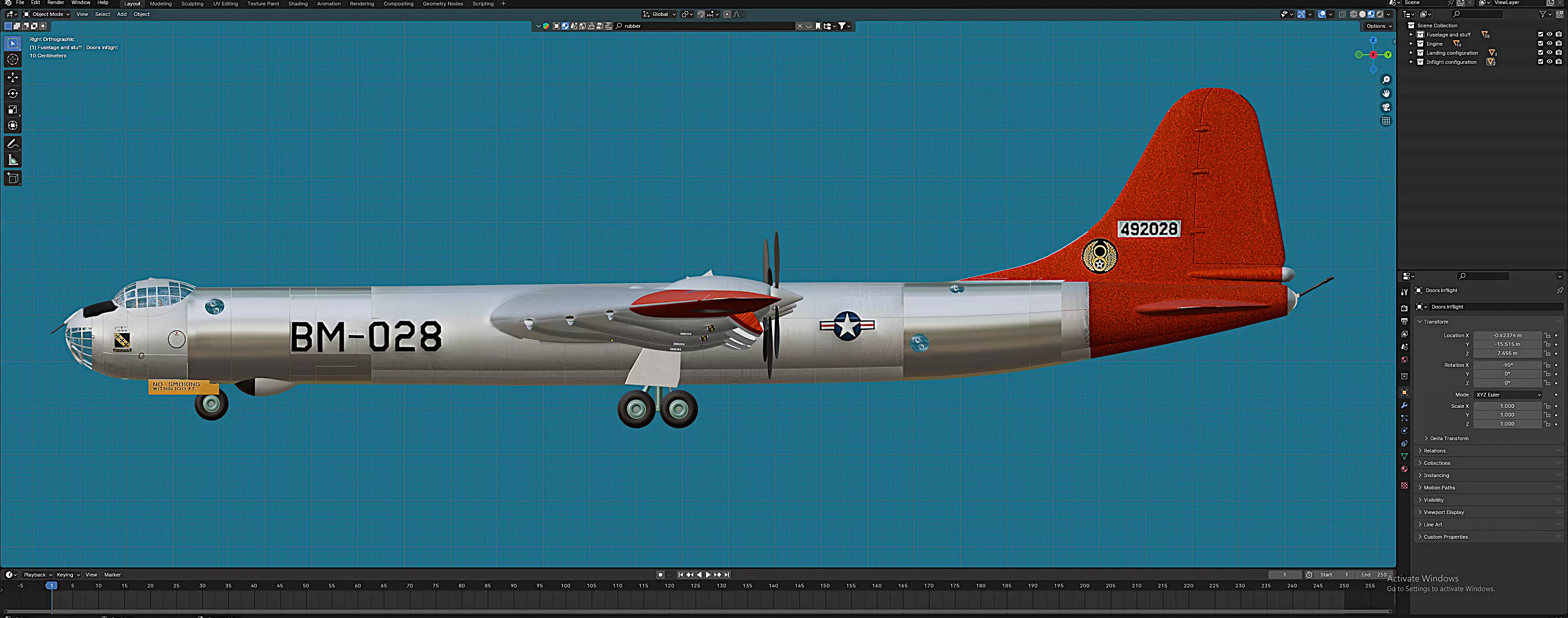 B-36B Free 3D model