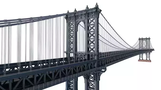 Manhattan Bridge 3D model Manhattan Bridge 3D model