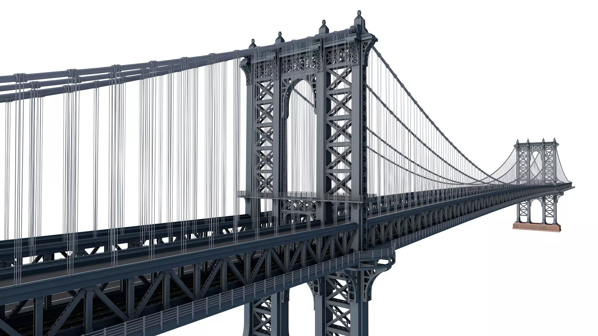 Manhattan Bridge 3D model_0