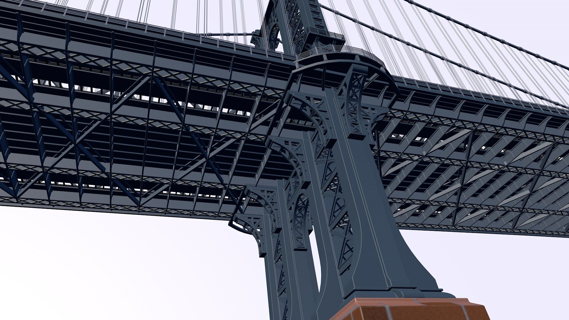 Manhattan Bridge 3D model_6