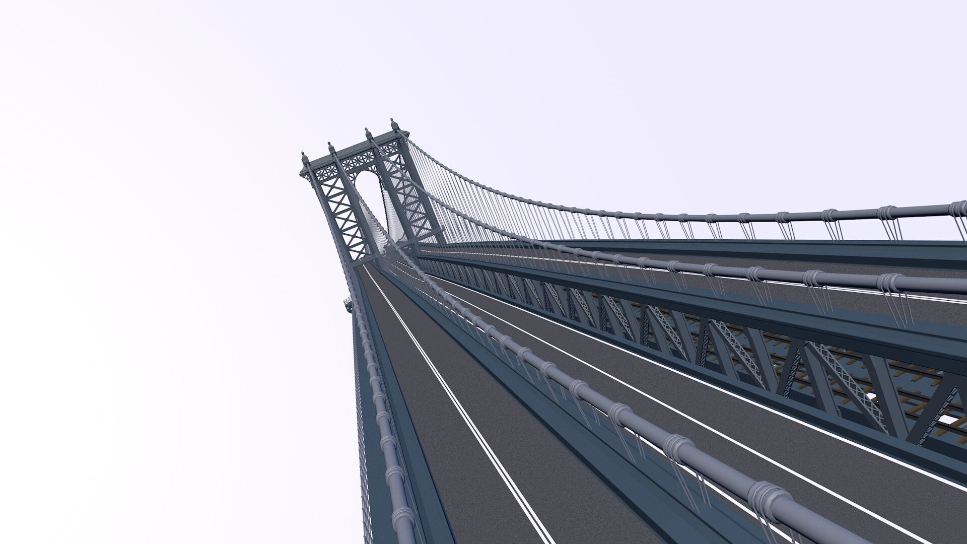 Manhattan Bridge 3D model_4
