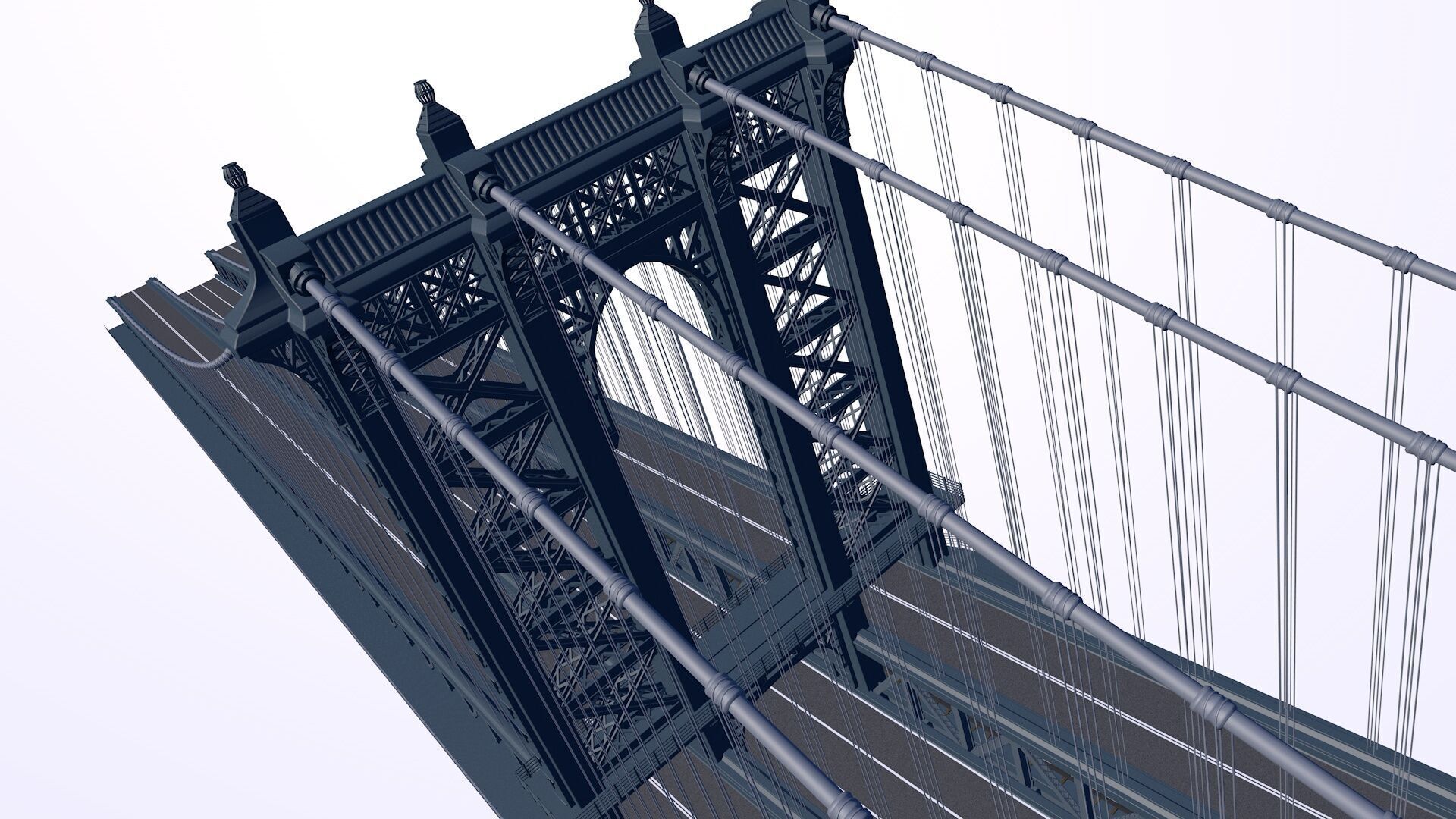 Manhattan Bridge 3D model_2