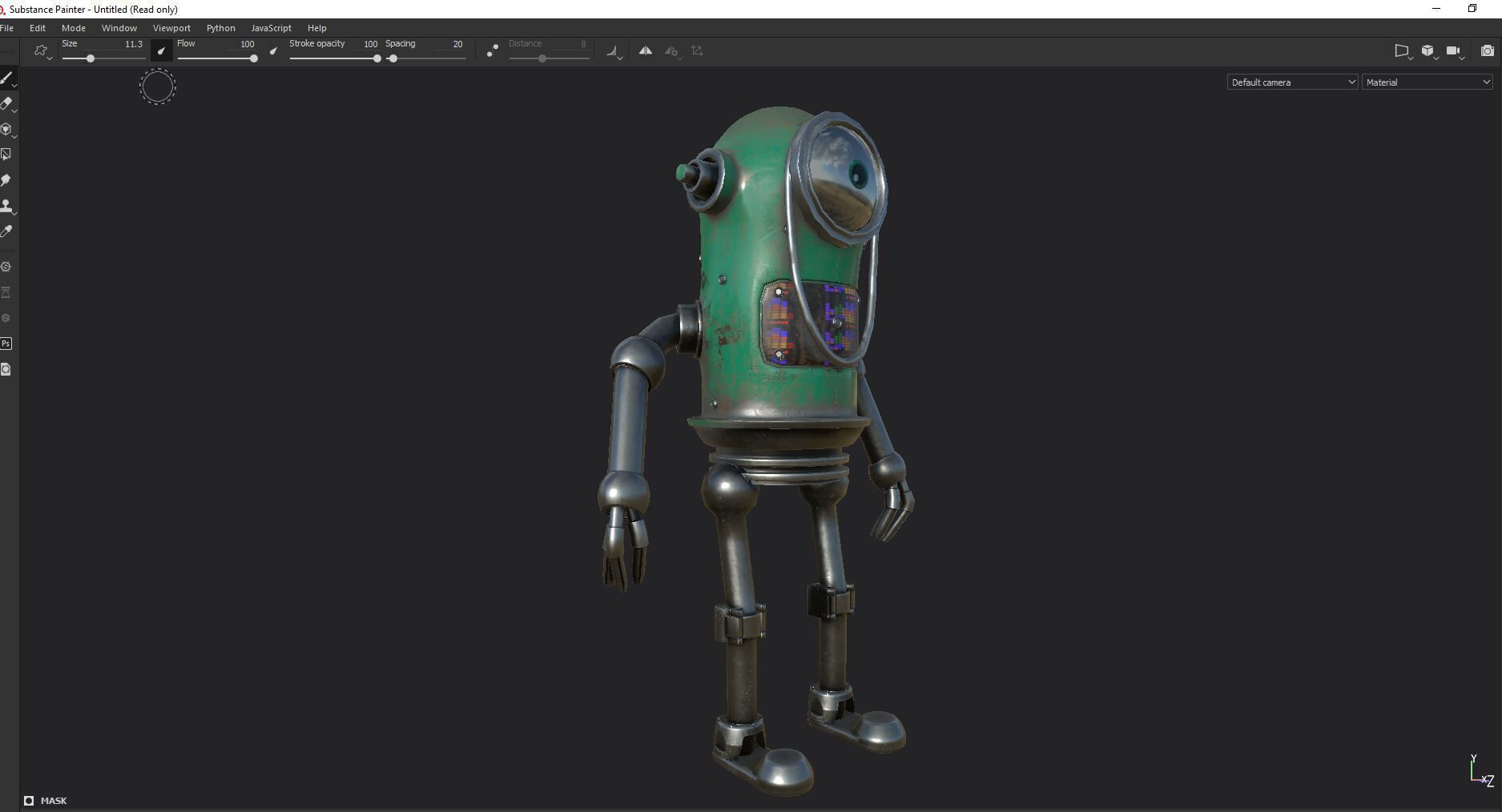 Game Ready Robot Character MINI Rusted BOT Low-poly 3D model_15