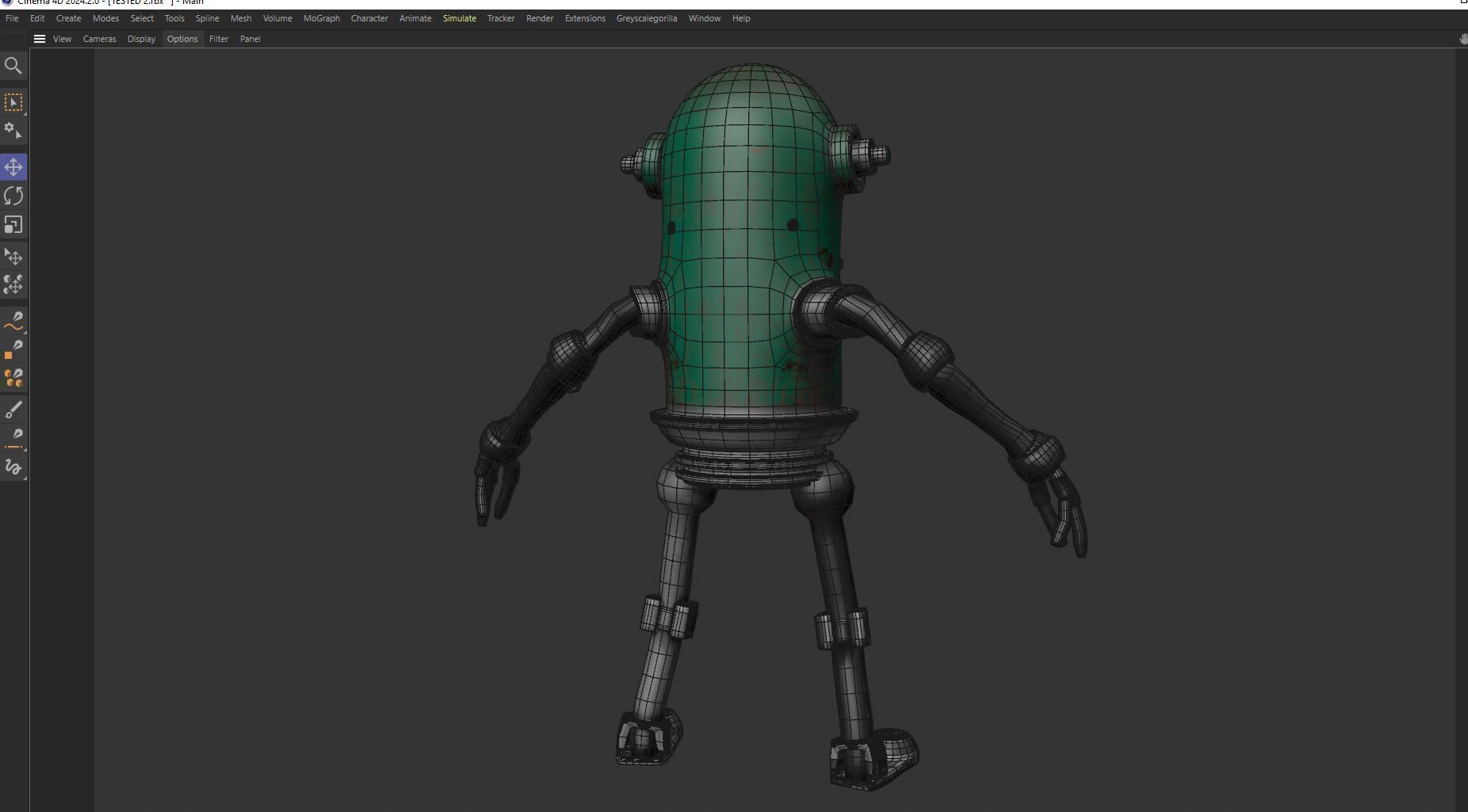 Game Ready Robot Character MINI Rusted BOT Low-poly 3D model_11