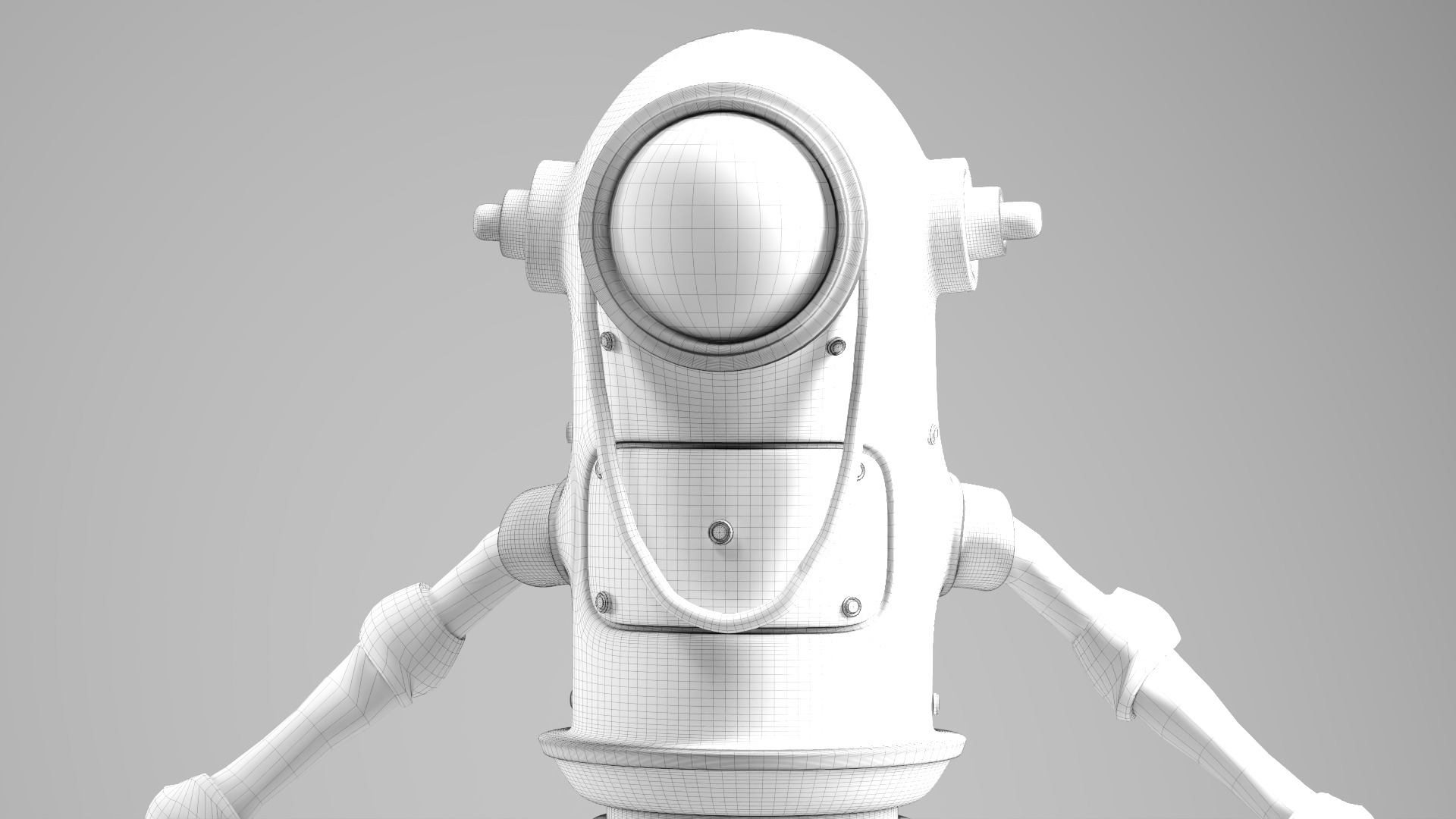 Game Ready Robot Character MINI Rusted BOT Low-poly 3D model_7