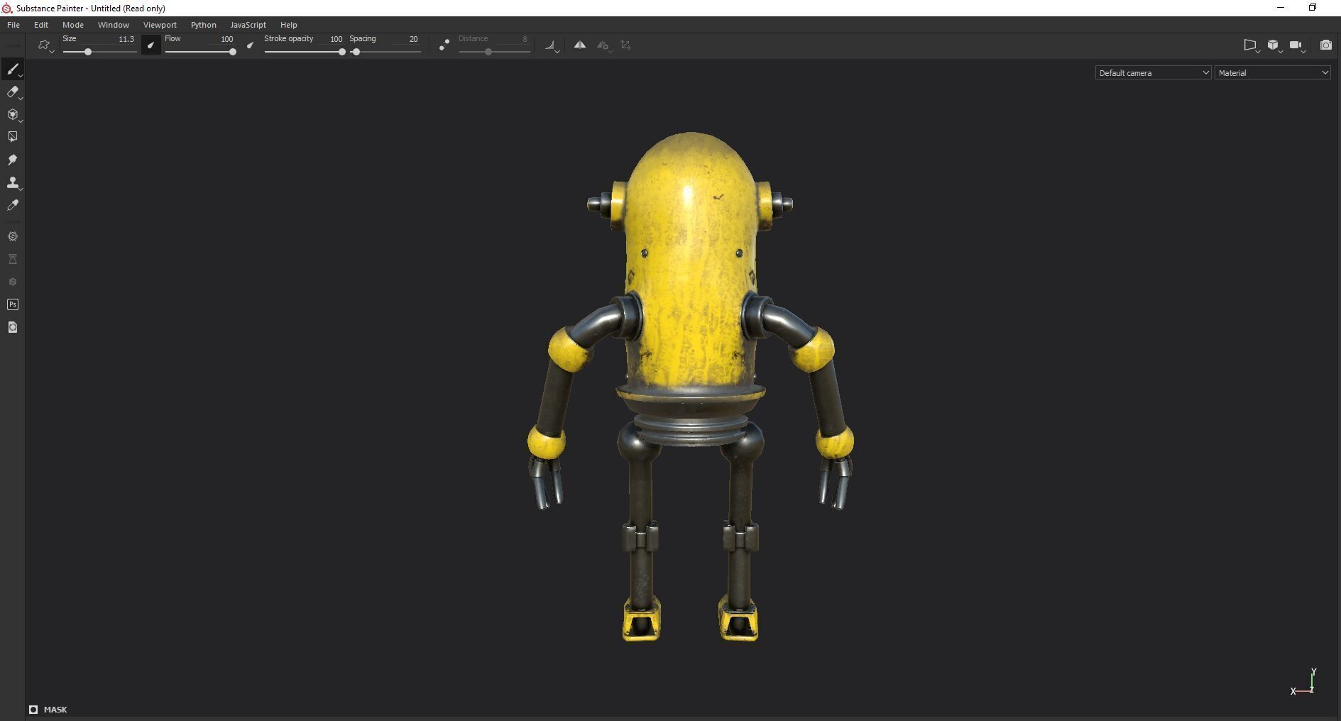 Game Ready Robot Character MINI Rusted BOT Low-poly 3D model_20