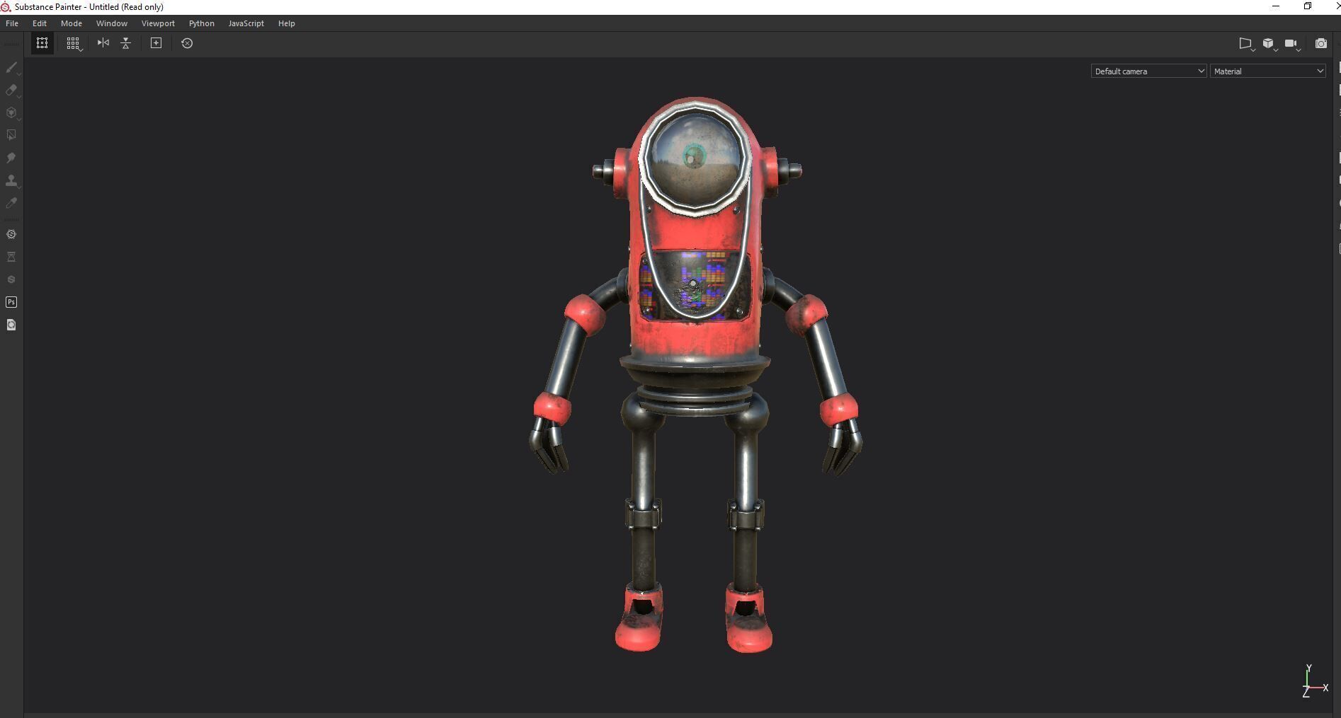 Game Ready Robot Character MINI Rusted BOT Low-poly 3D model_21