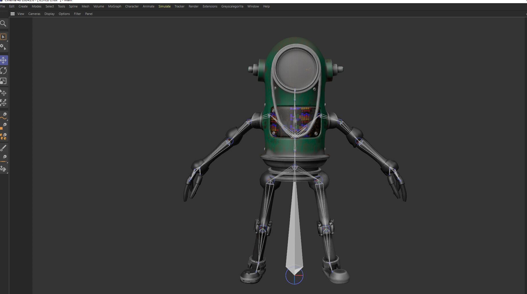 Game Ready Robot Character MINI Rusted BOT Low-poly 3D model_12