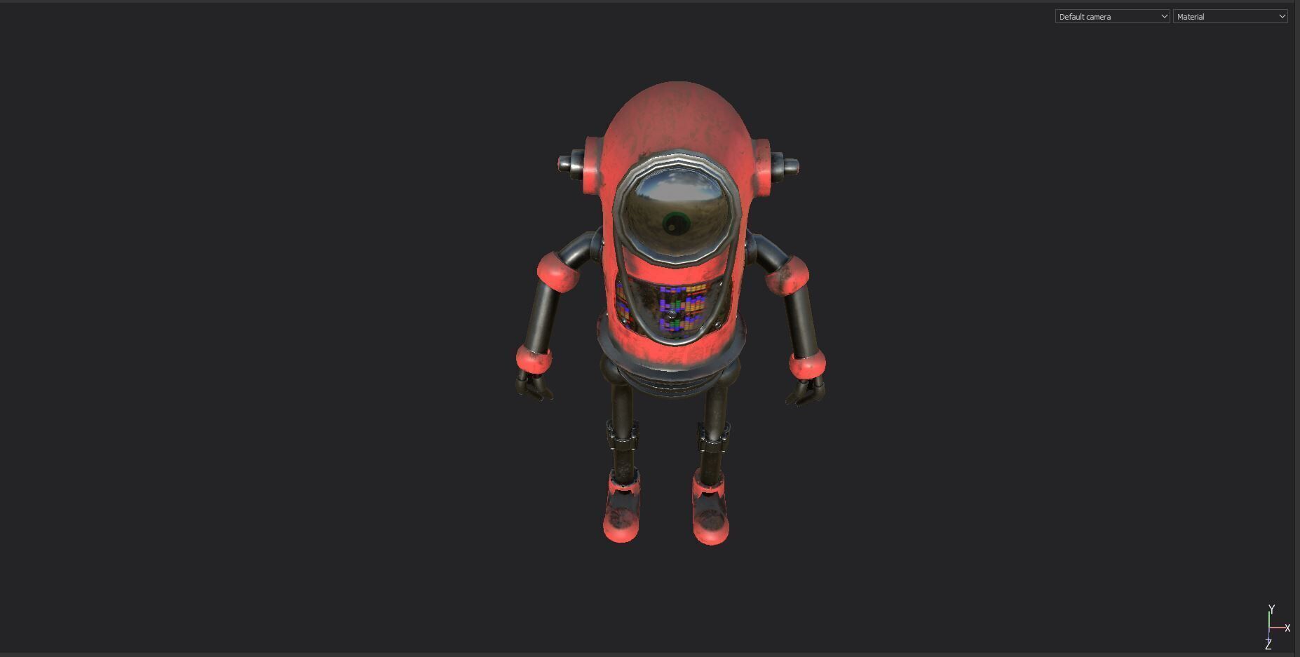 Game Ready Robot Character MINI Rusted BOT Low-poly 3D model_22