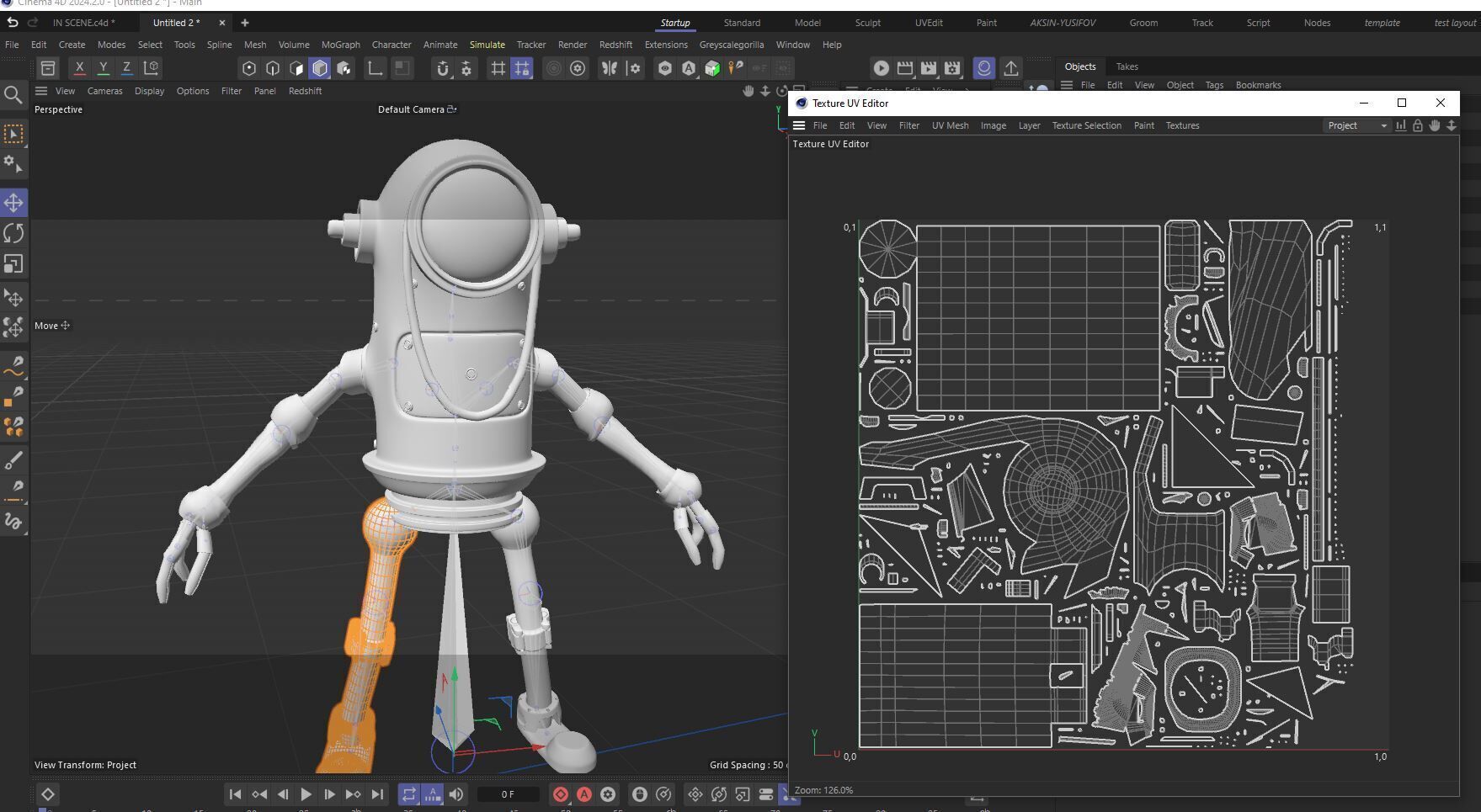 Game Ready Robot Character MINI Rusted BOT Low-poly 3D model_25