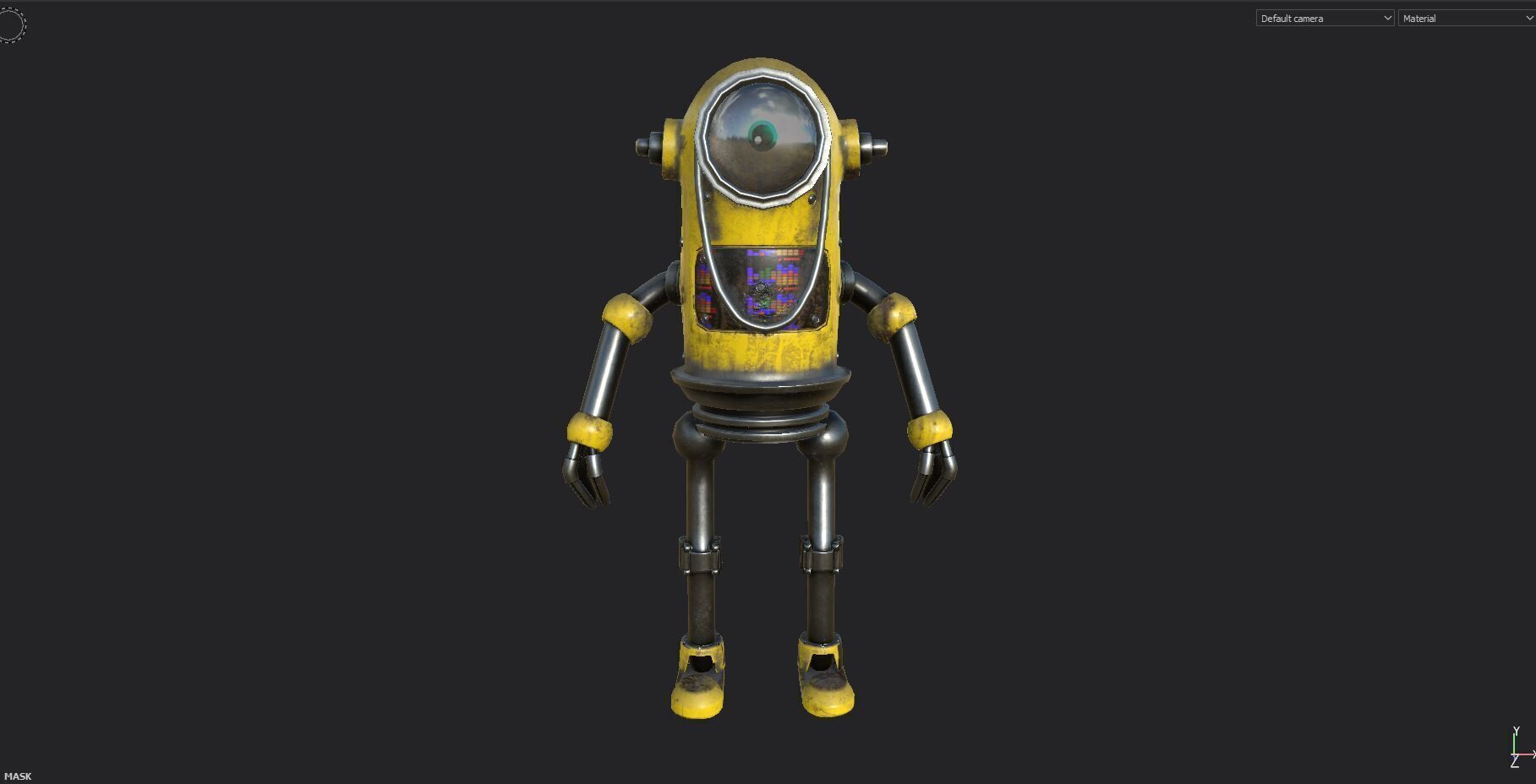 Game Ready Robot Character MINI Rusted BOT Low-poly 3D model_18