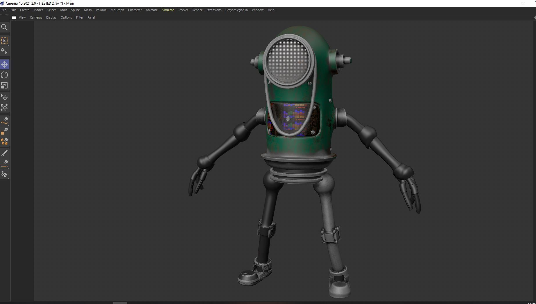 Game Ready Robot Character MINI Rusted BOT Low-poly 3D model_10