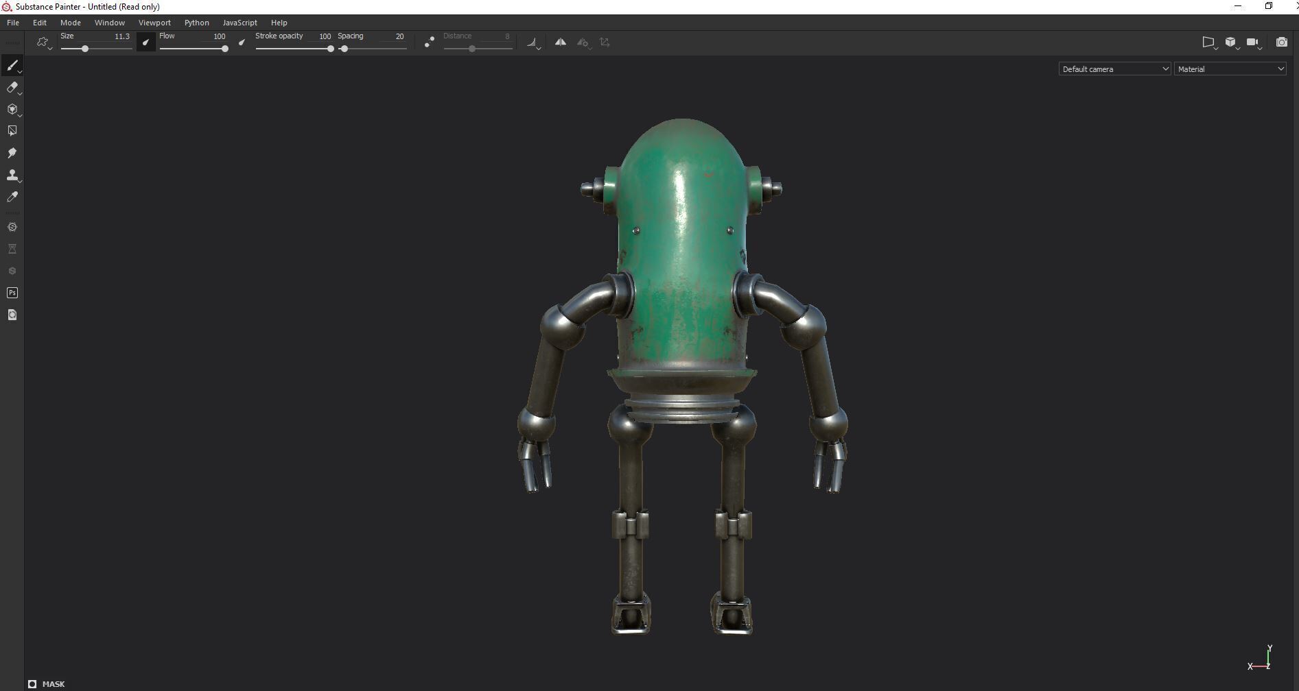 Game Ready Robot Character MINI Rusted BOT Low-poly 3D model_17