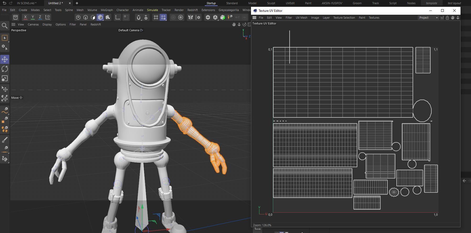 Game Ready Robot Character MINI Rusted BOT Low-poly 3D model_24