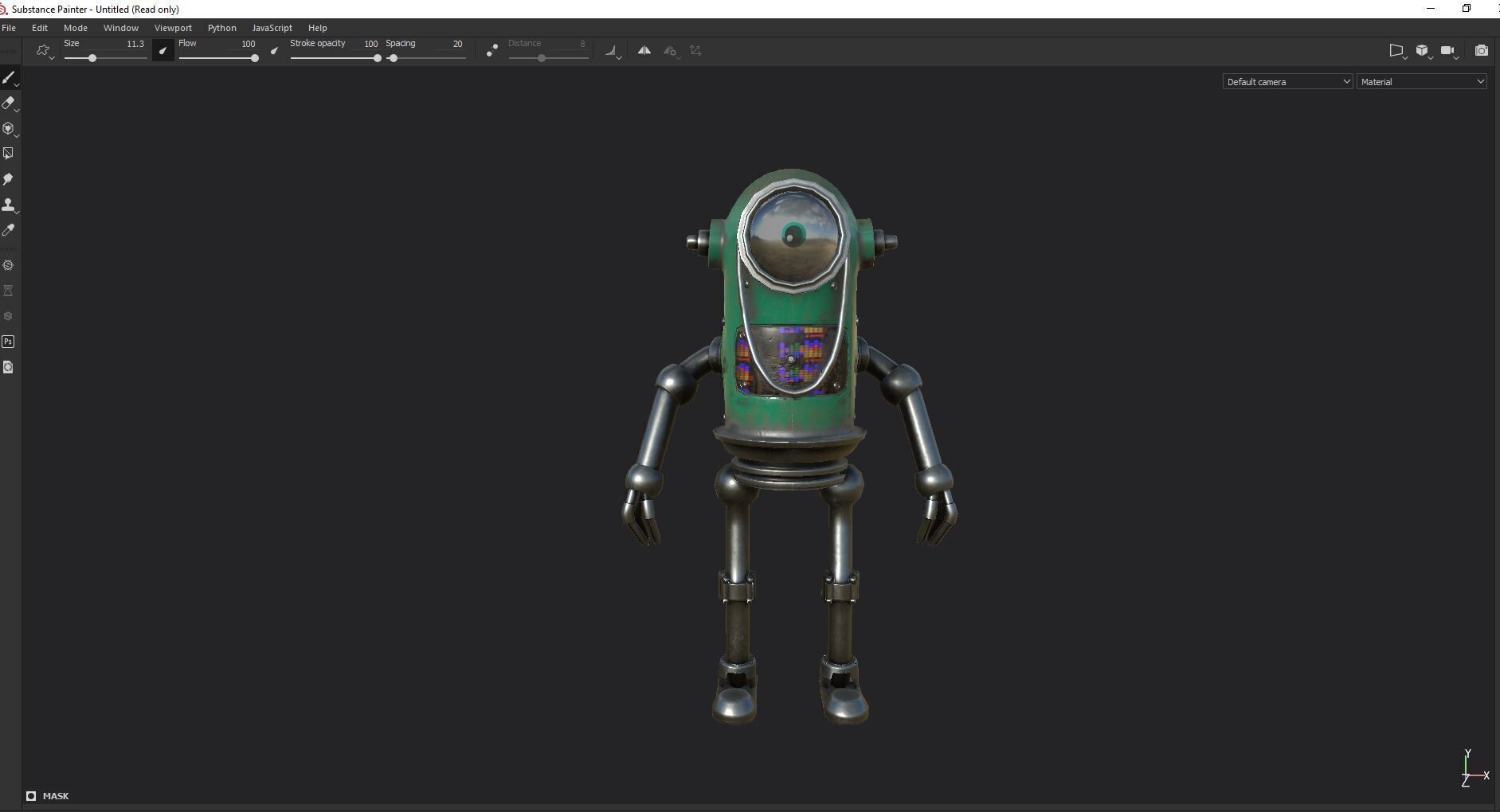Game Ready Robot Character MINI Rusted BOT Low-poly 3D model_14
