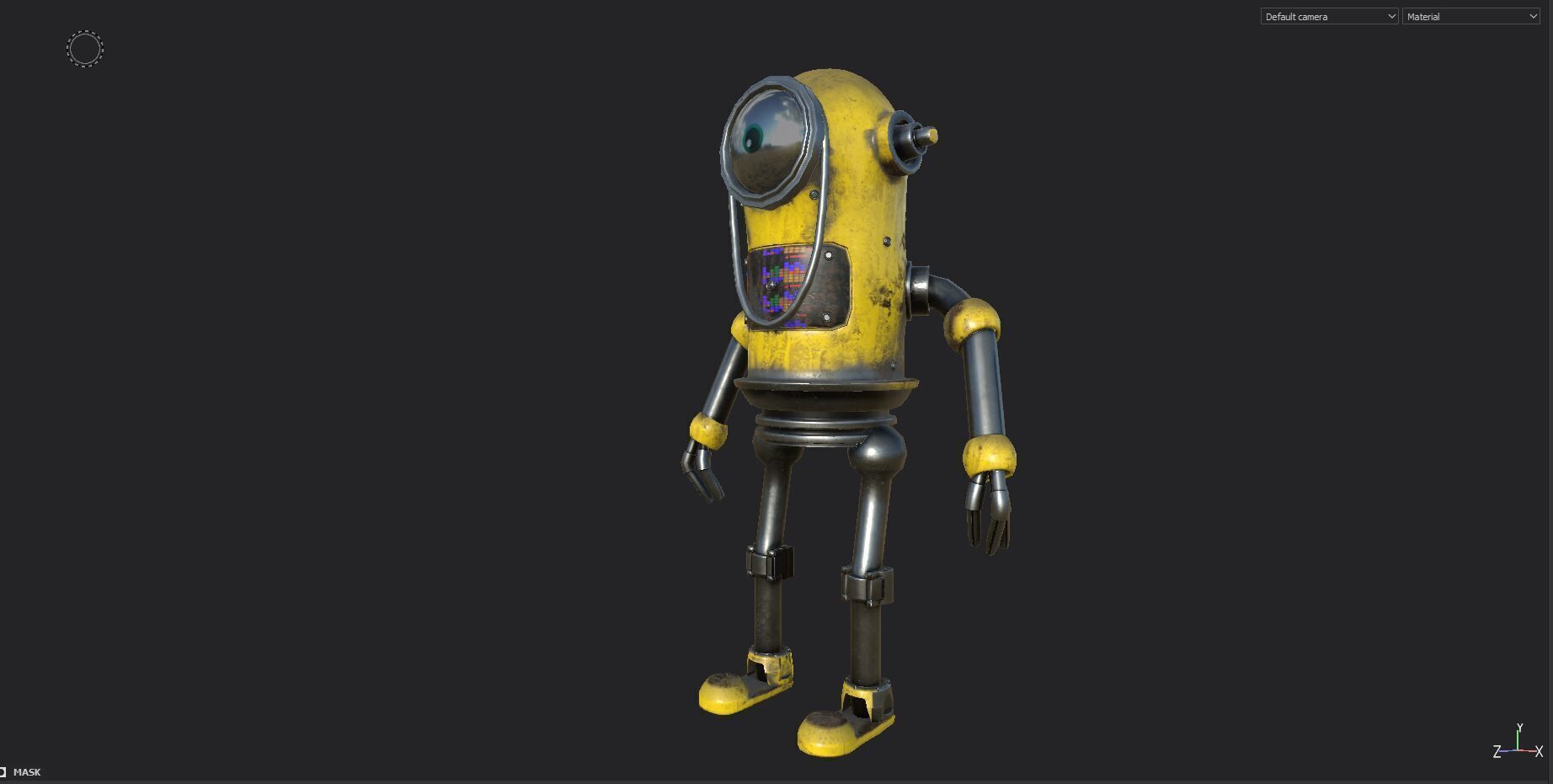 Game Ready Robot Character MINI Rusted BOT Low-poly 3D model_19