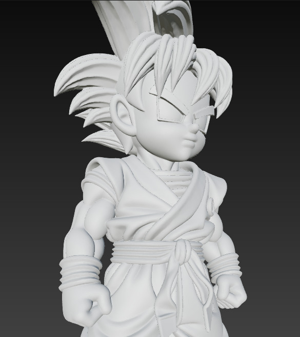 Mini Goku Warrior 3D print model_2