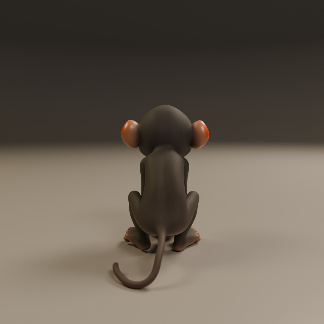 chimpanzee 3D print model_11