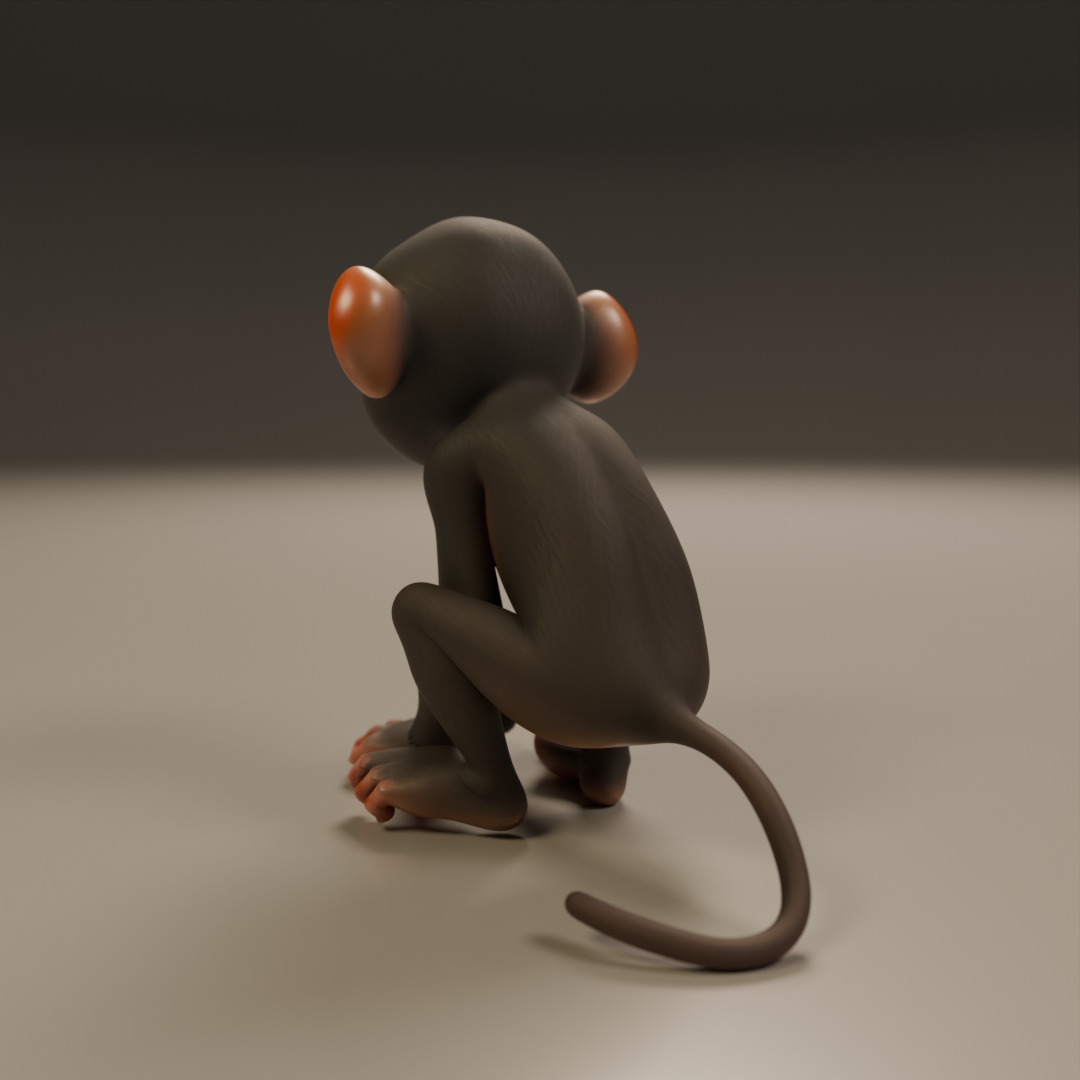 chimpanzee 3D print model_14