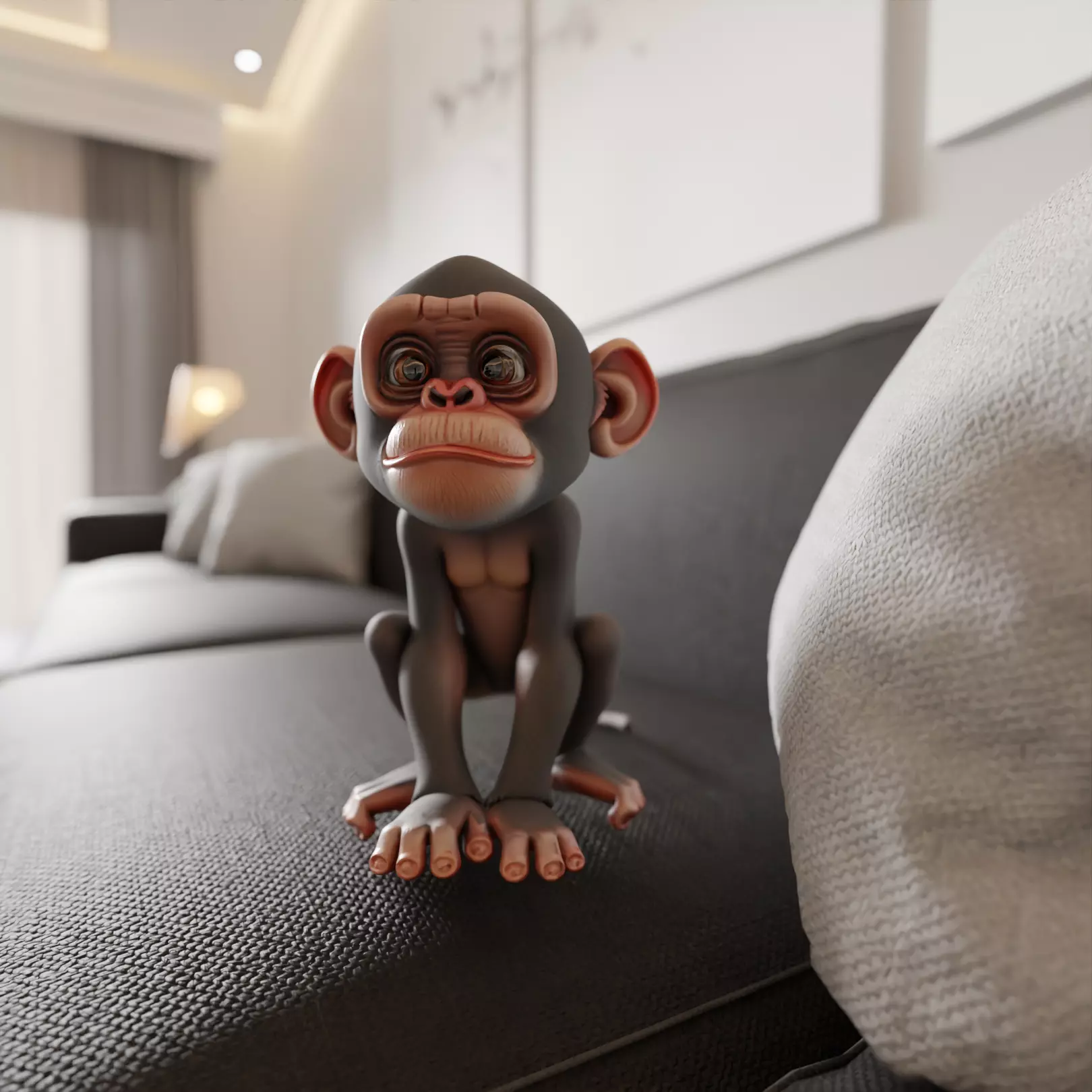 chimpanzee 3D print model_0