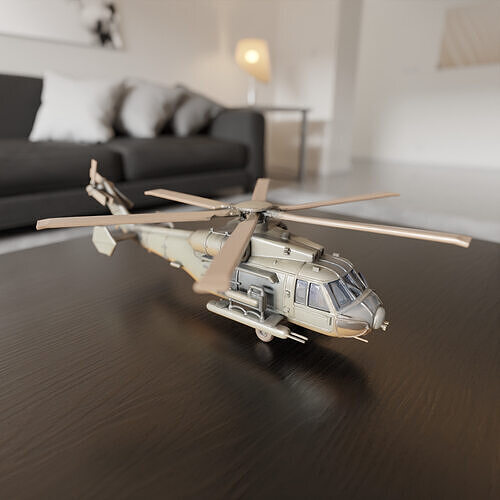 combat helicopter 3D print model