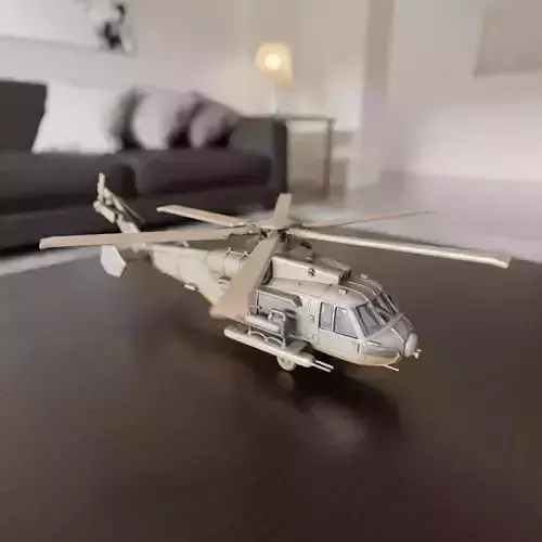 combat helicopter 3D print model