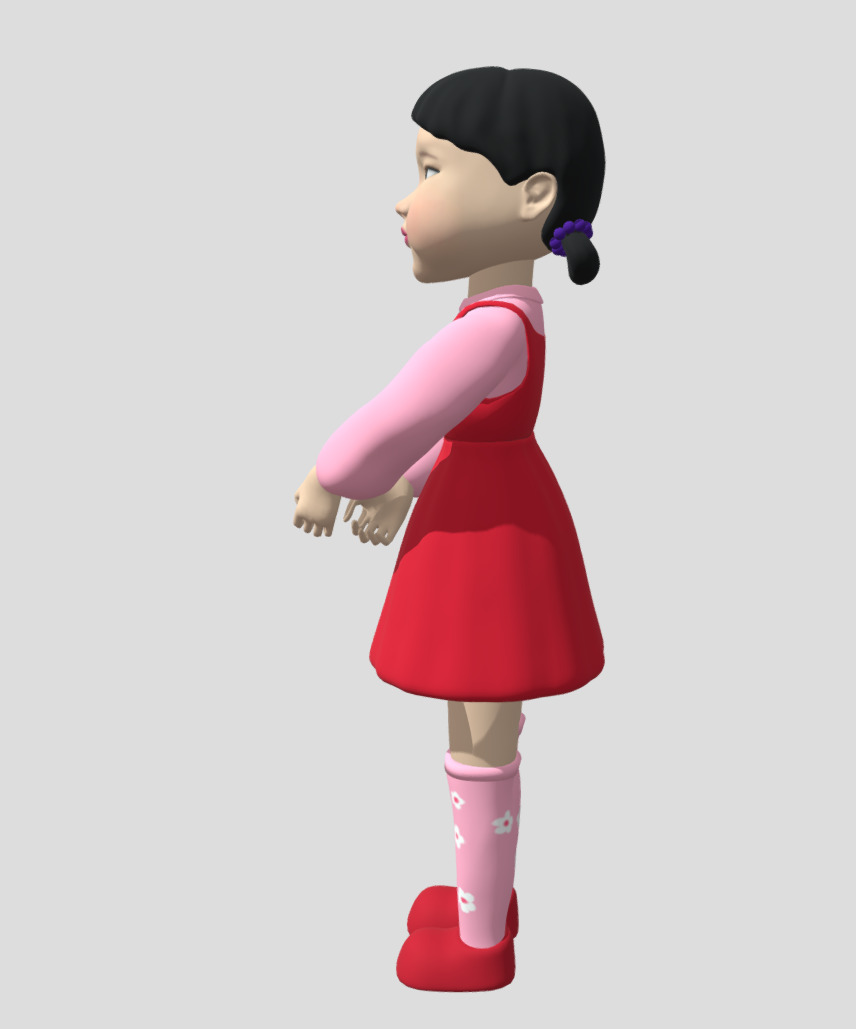 New Version Squid Game Doll YoungHee 3D model_1
