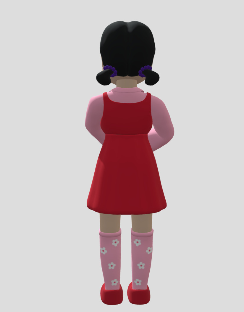 New Version Squid Game Doll YoungHee 3D model_2