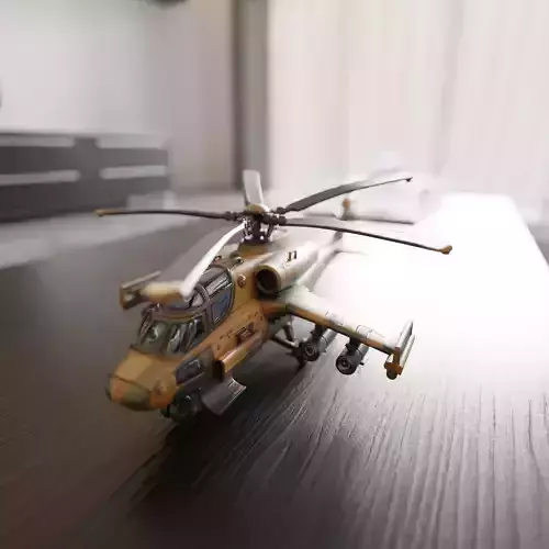 combat helicopter 3D print model