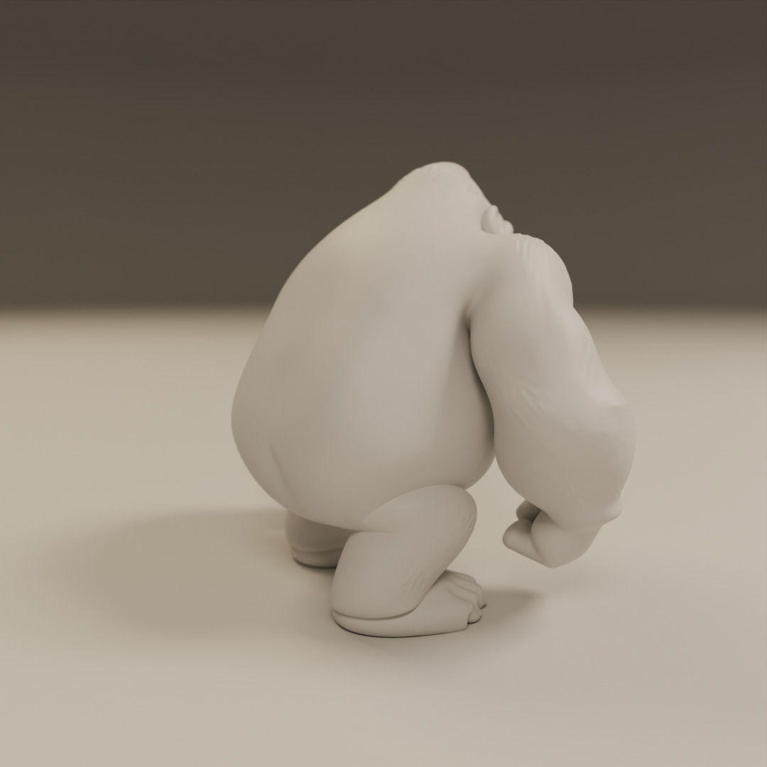 gorilla 3D print model_14
