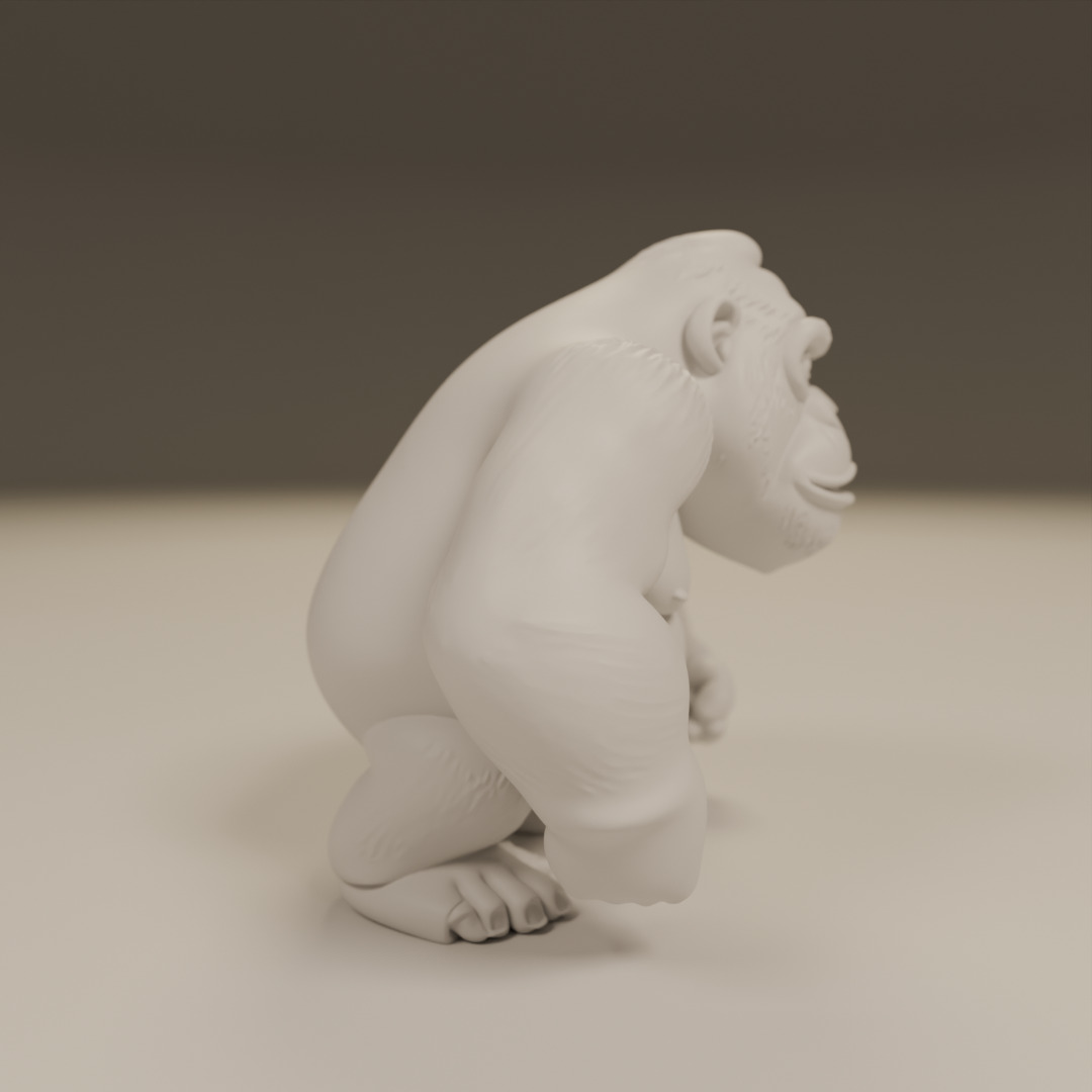 gorilla 3D print model_2