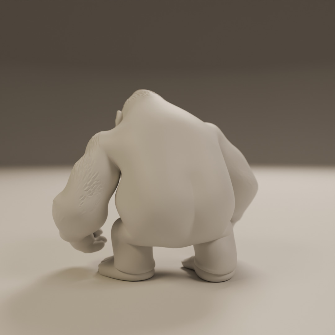 gorilla 3D print model_12