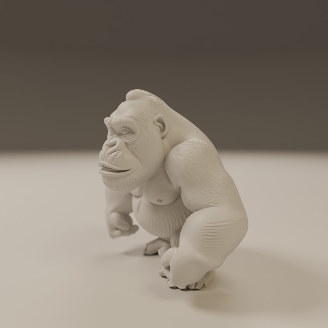 gorilla 3D print model_10