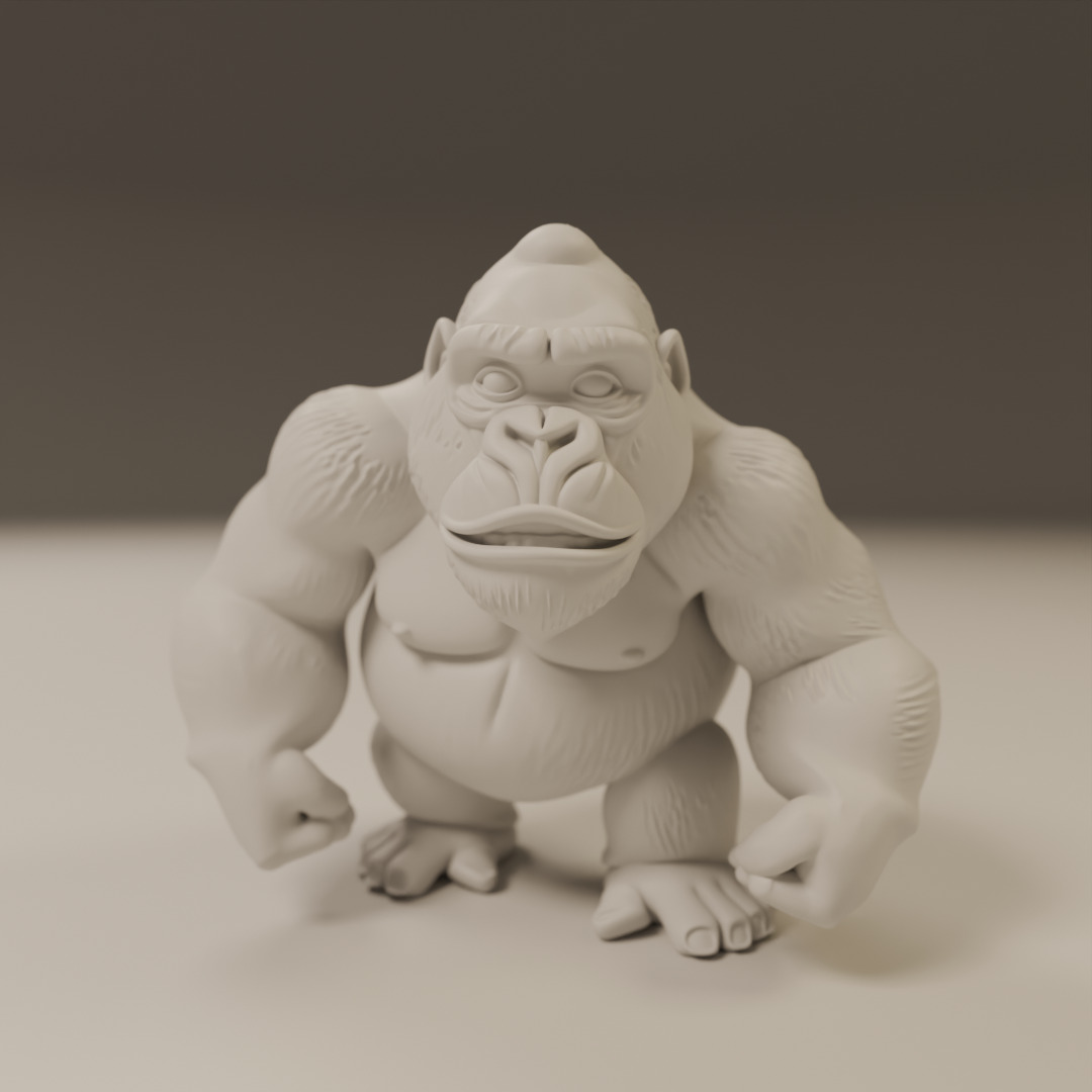 gorilla 3D print model_16