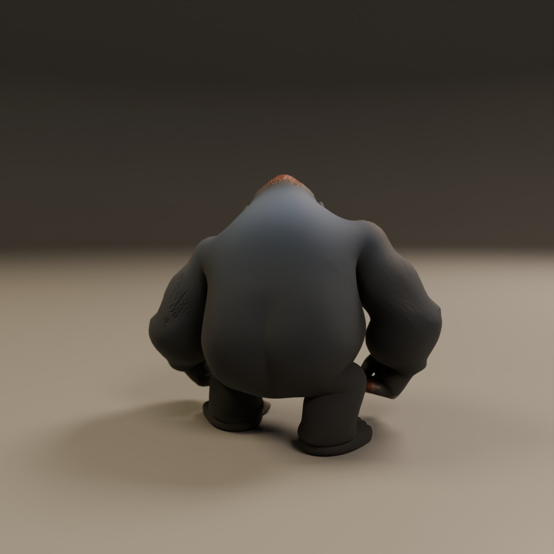 gorilla 3D print model_5