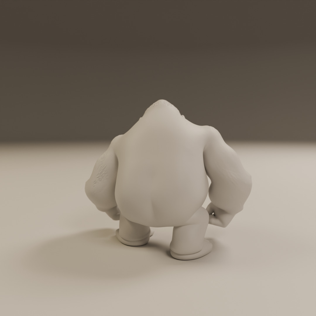 gorilla 3D print model_6