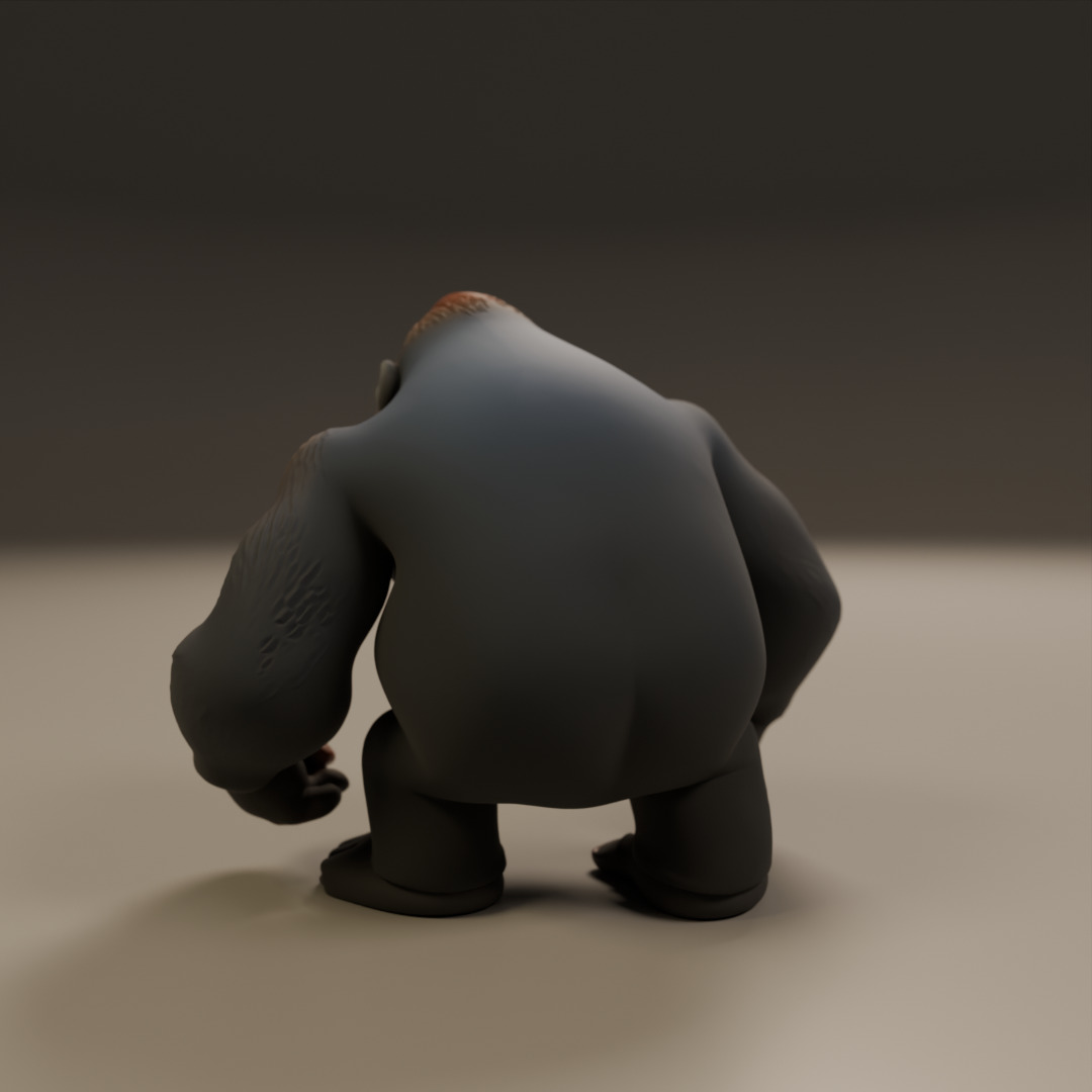 gorilla 3D print model_11