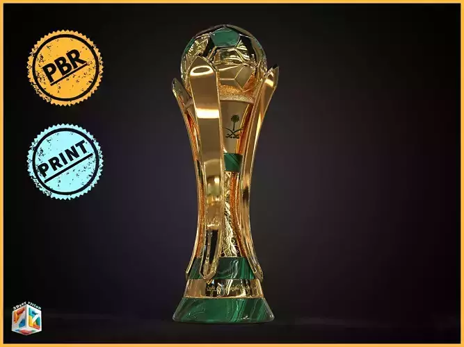Saudi Kings Cup Trophy award -newest version -Cinematic-3D print 3D model