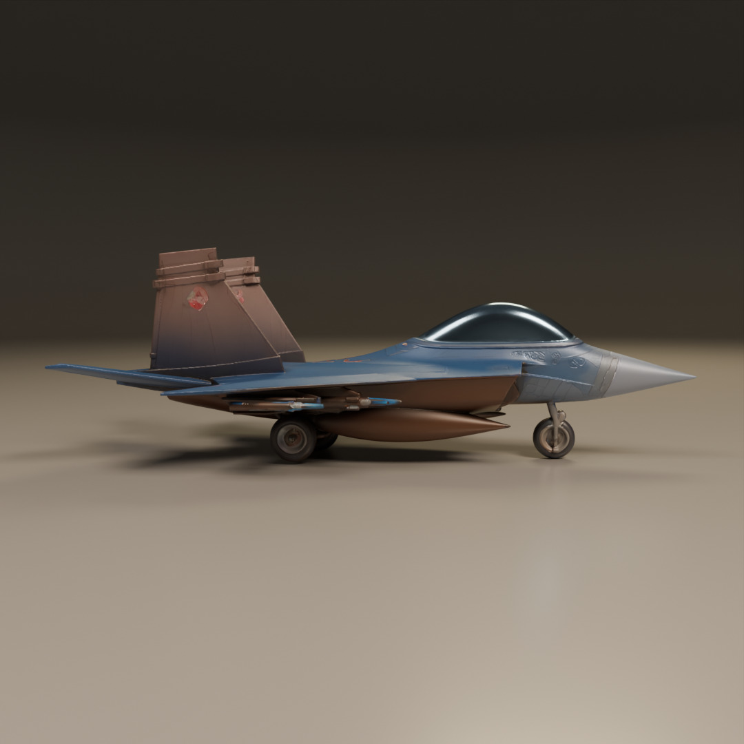 fighter jet 3D print model_9