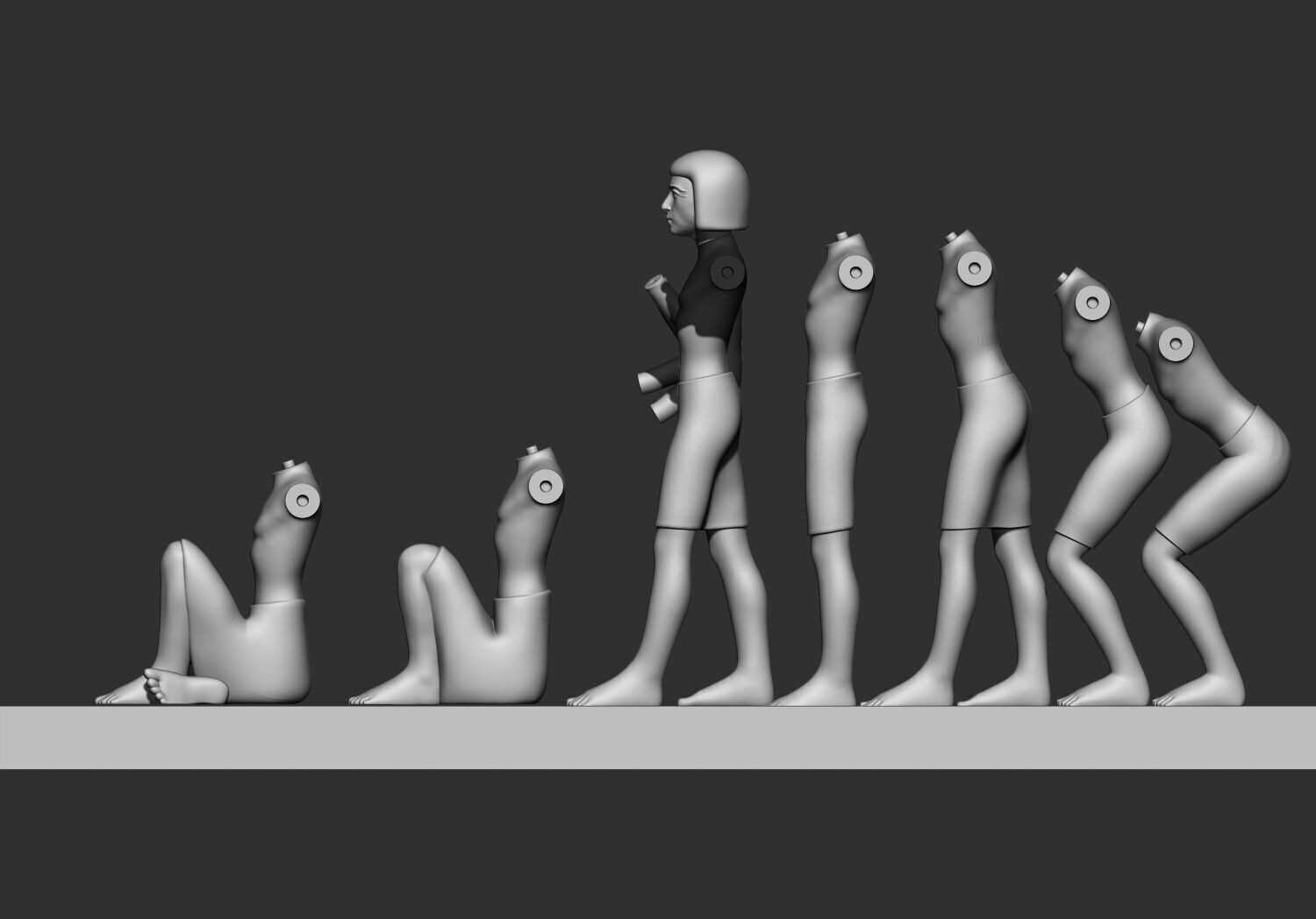 Ancient Egyptian Workers Miniature Models 3D Printable Model  V1 3D print model_1